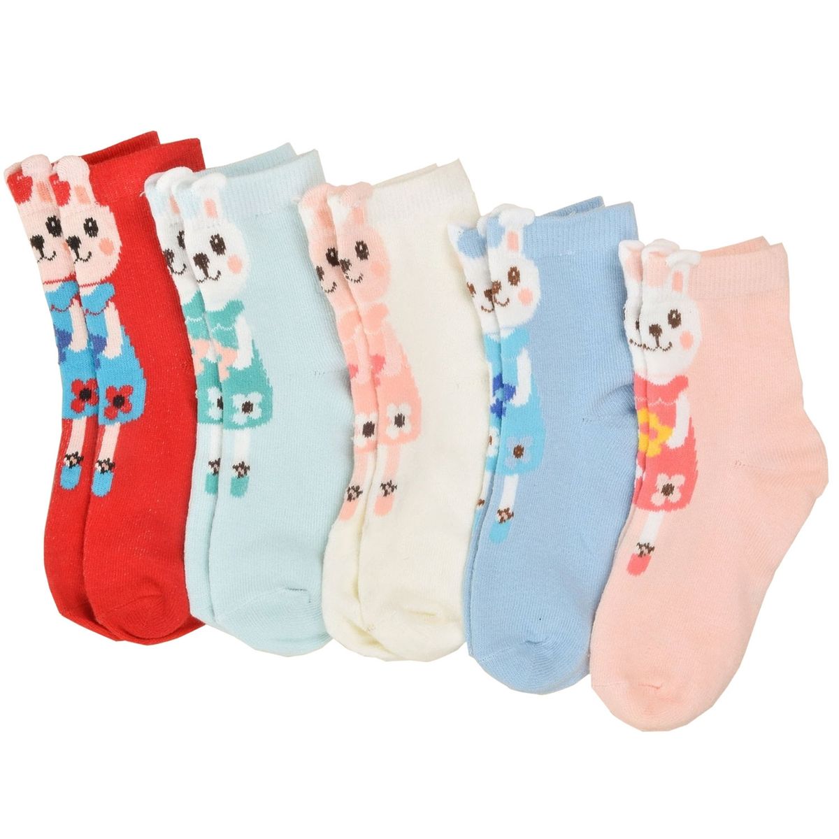 EVERSO - Pack 12 Pares Calcetines Niñas