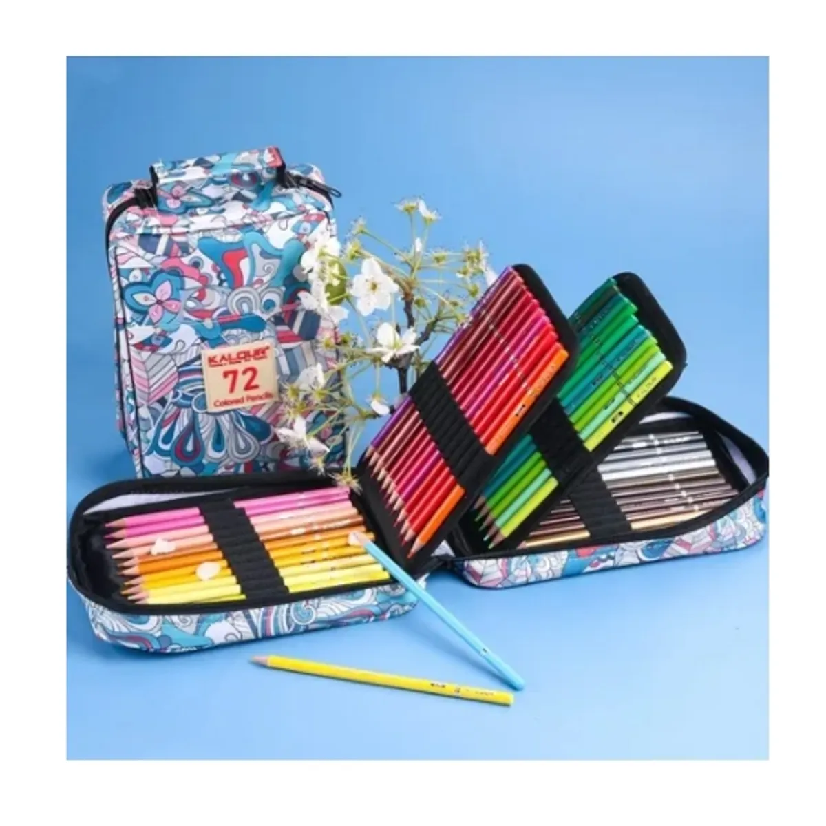 ESHOPANGIE - Juego De 72 Lapices De Colores Acuarela 4 Capas Estuche