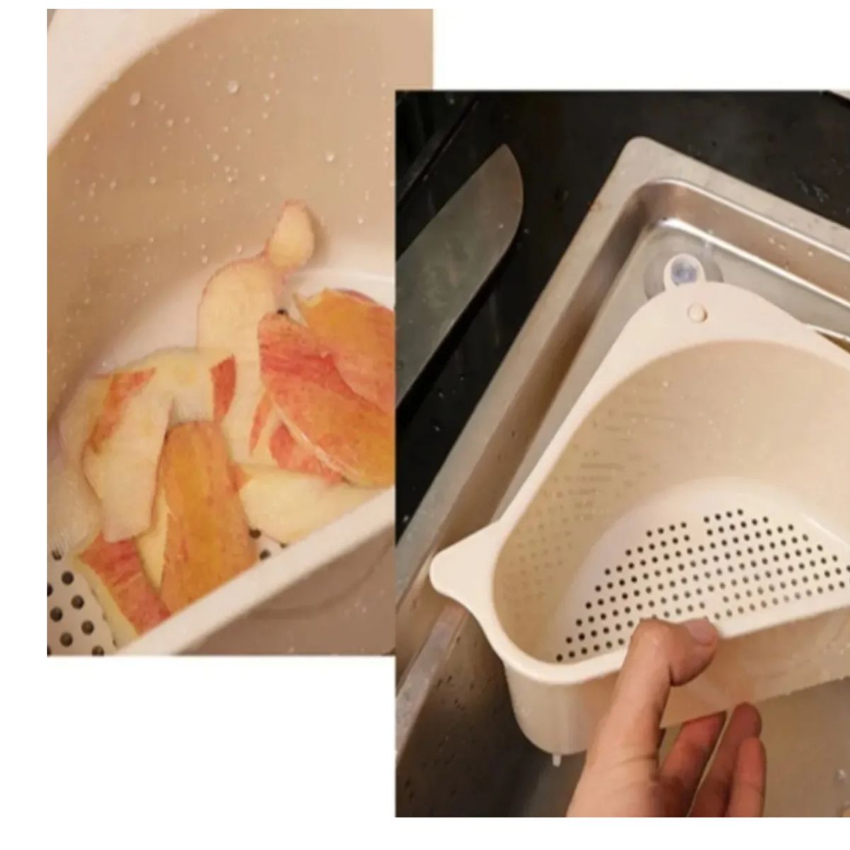 GENERICO - Colador Lavaplatos Escurridor Organizador Esquinero Cocina