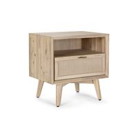 Velador Halsey Madera-Rattán Natural