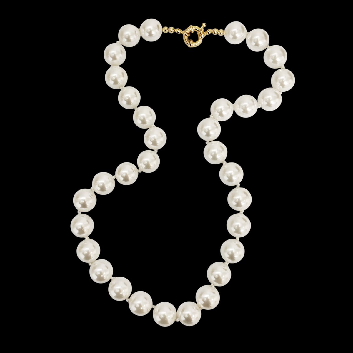 COGGIOLA - Collar Perlas 12mm Shellpearl Nácar Blanco