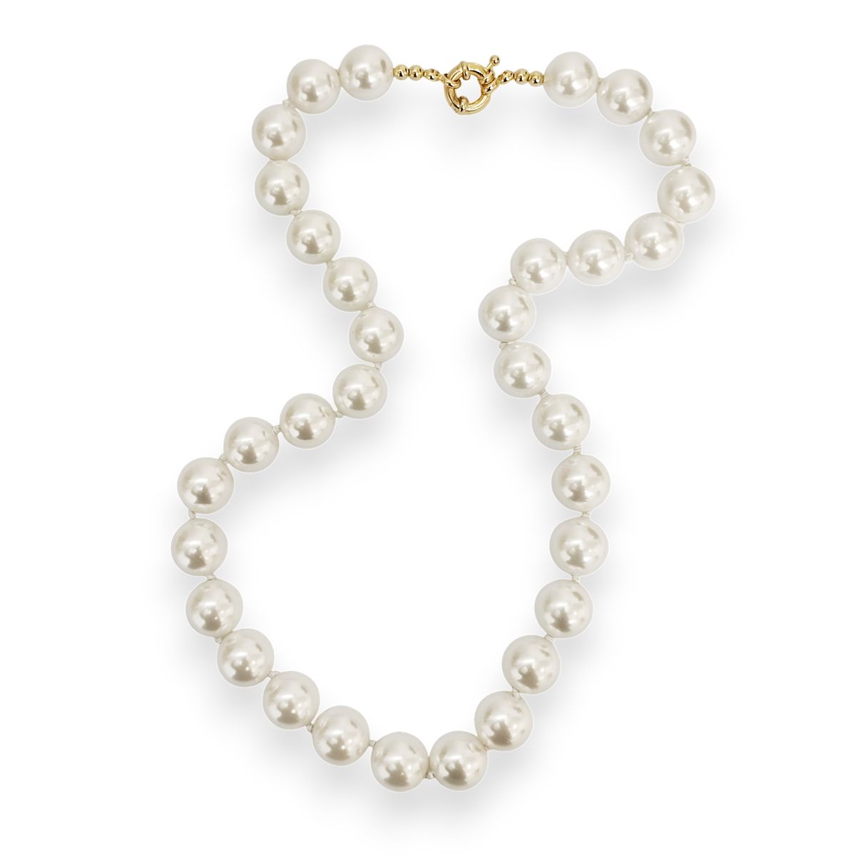 COGGIOLA - Collar Perlas 12mm Shellpearl Nácar Blanco