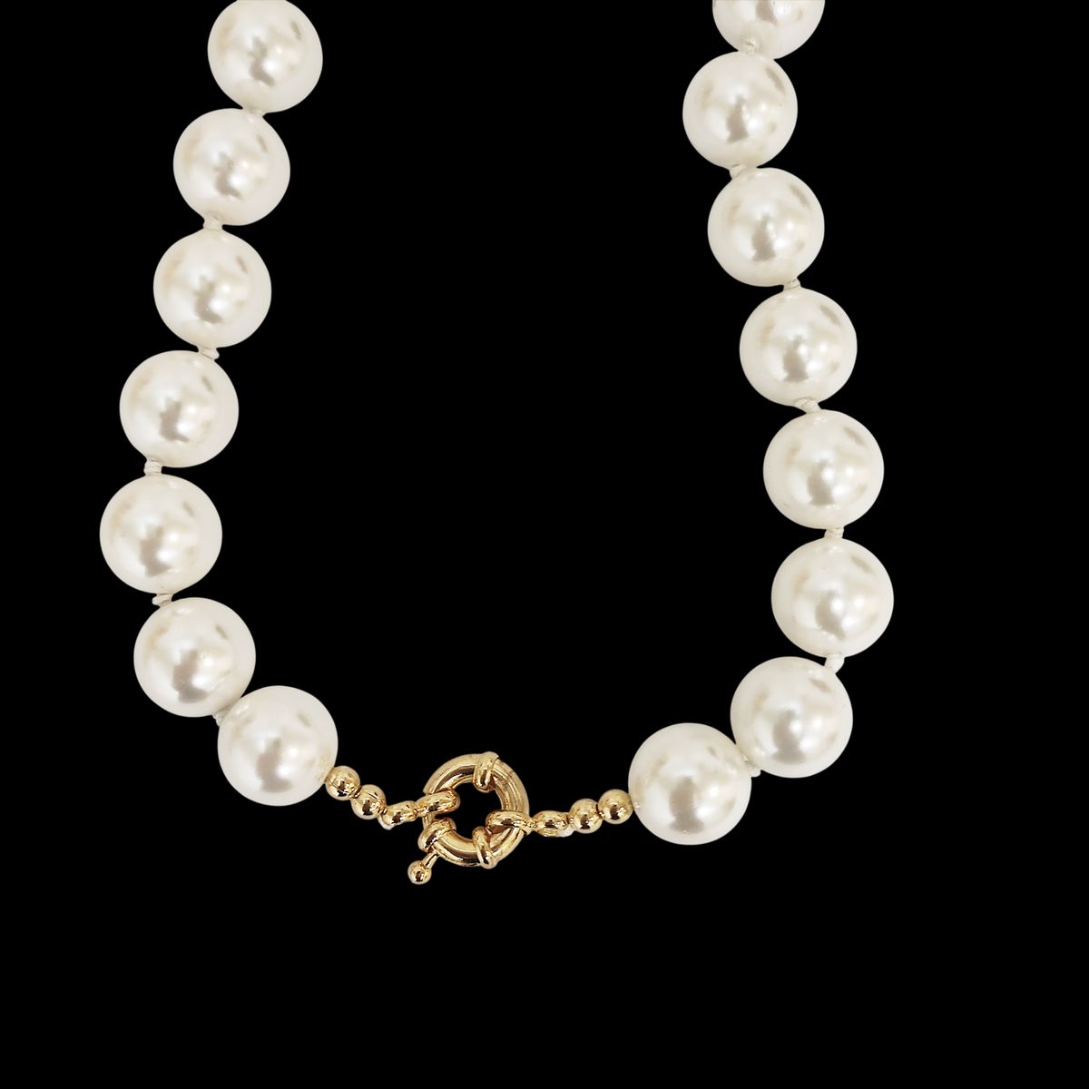 COGGIOLA - Collar Perlas 12mm Shellpearl Nácar Blanco