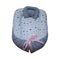 Nido Colecho Blanco Estrellas Rosado-Lila con Gris Jaspeado