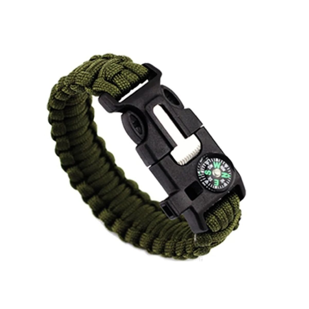 GENERICO - Pulsera Paracord Treking Y Escalada Supervivencia 5 En 1.