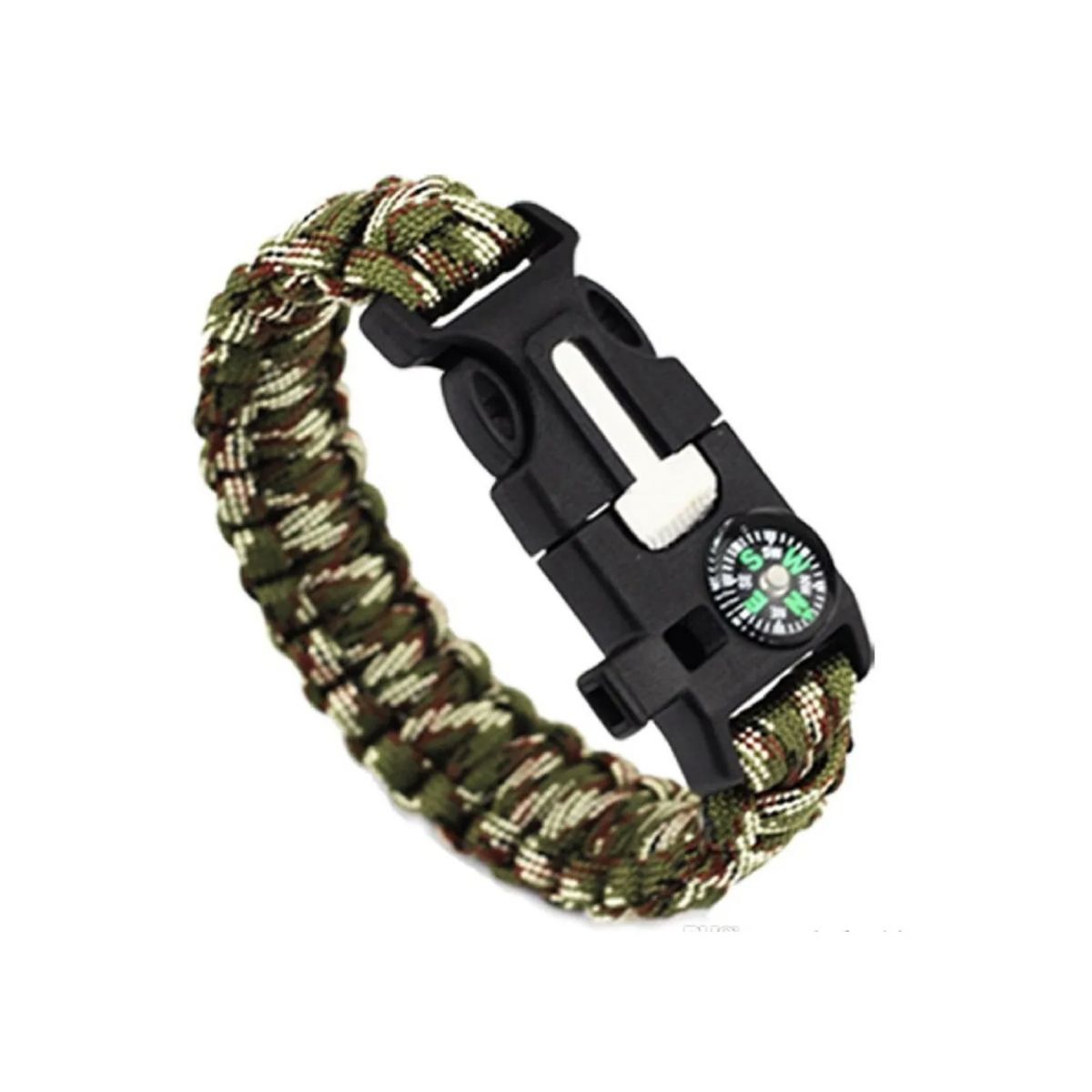 GENERICO - Pulsera Paracord Treking Y Escalada Supervivencia 5 En 1.