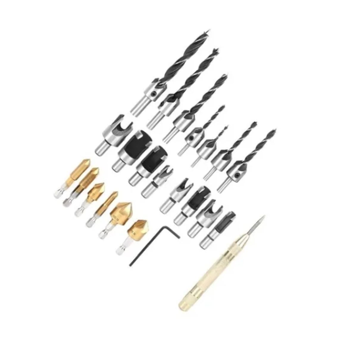 OFERTABKN - Juego De Brocas De Avellanado De Chaflán Para Carpintería