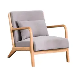 CRUSEC - Sitial Poltrona Silla Gris Con Almohada Cojín