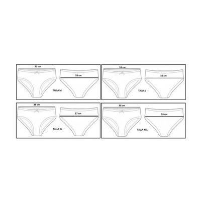 Imagen 2 del producto Pack 6 Calzones Bambu Tiro Alto Señora