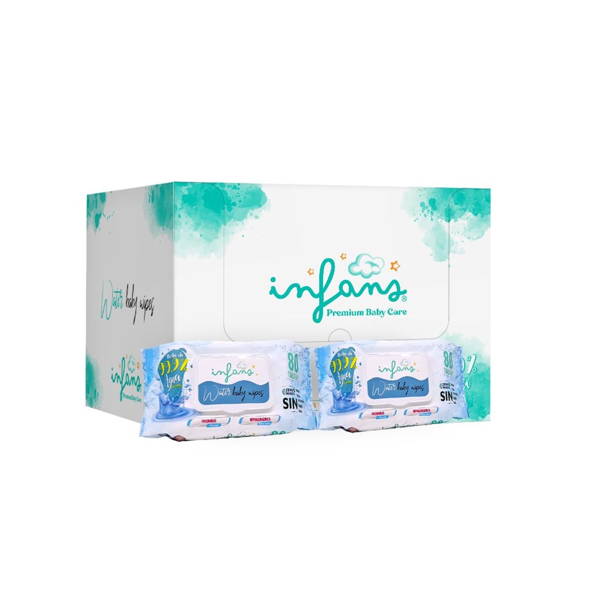 INFANS - INFANS WATER BABY WIPES CAJA X24
