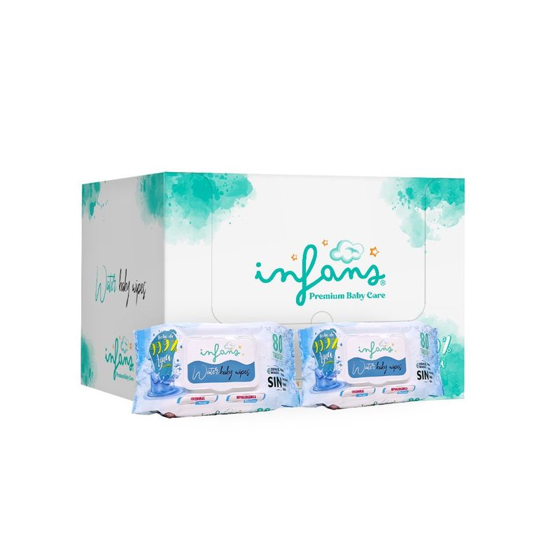GENERICO - INFANS WATER BABY WIPES CAJA X24