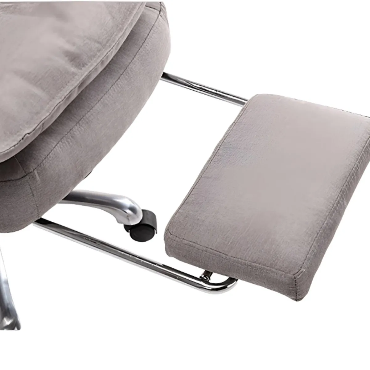 CRUSEC - Silla Jefe De Tela Oficina Con Reposapiés Gris