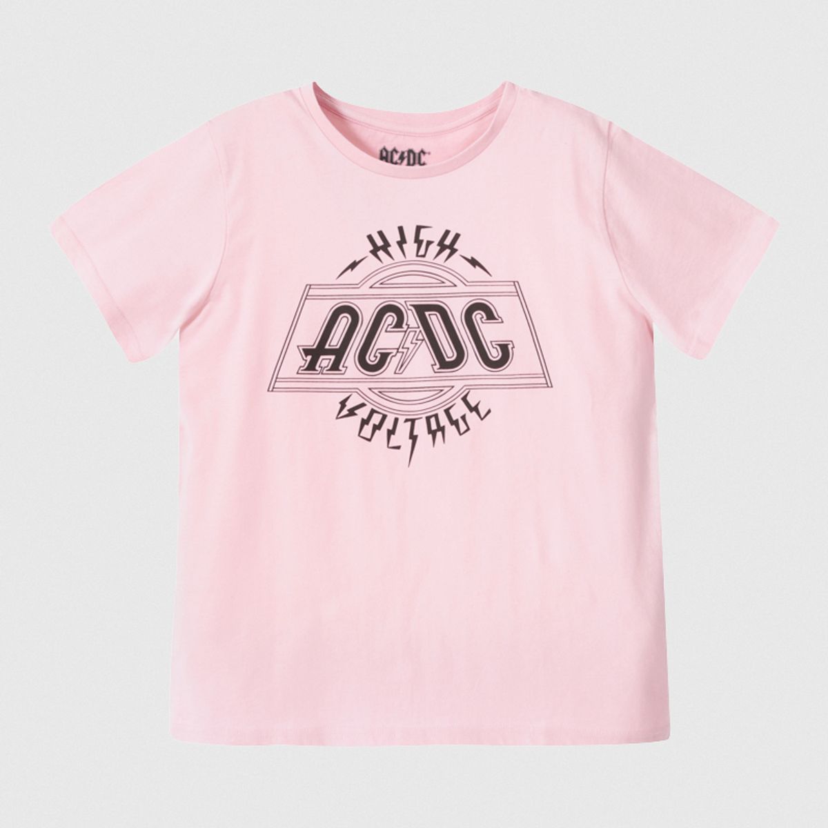 AC DC - Polera Mujer YOU Acdc Voltage Rosado