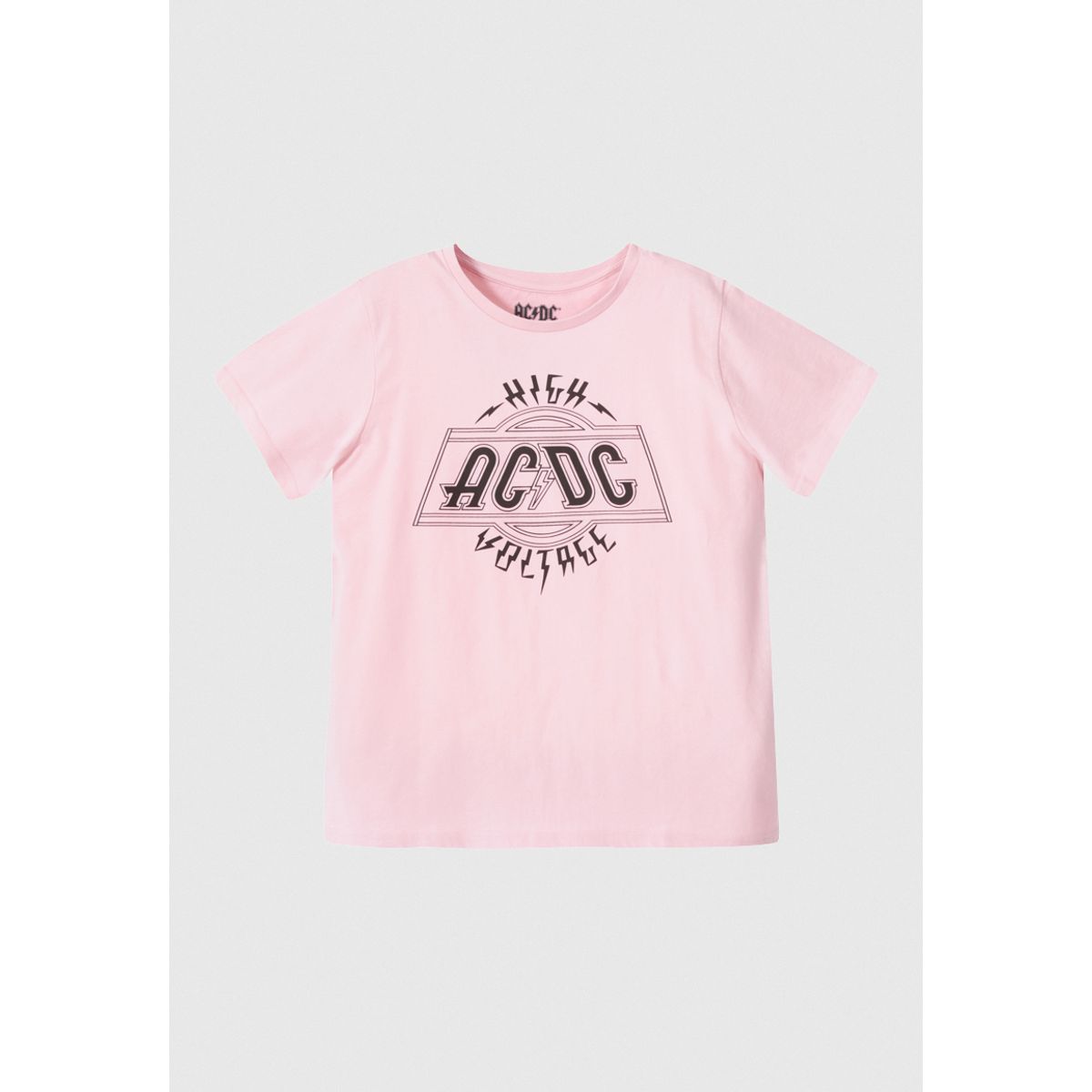 AC DC - Polera Mujer YOU Acdc Voltage Rosado