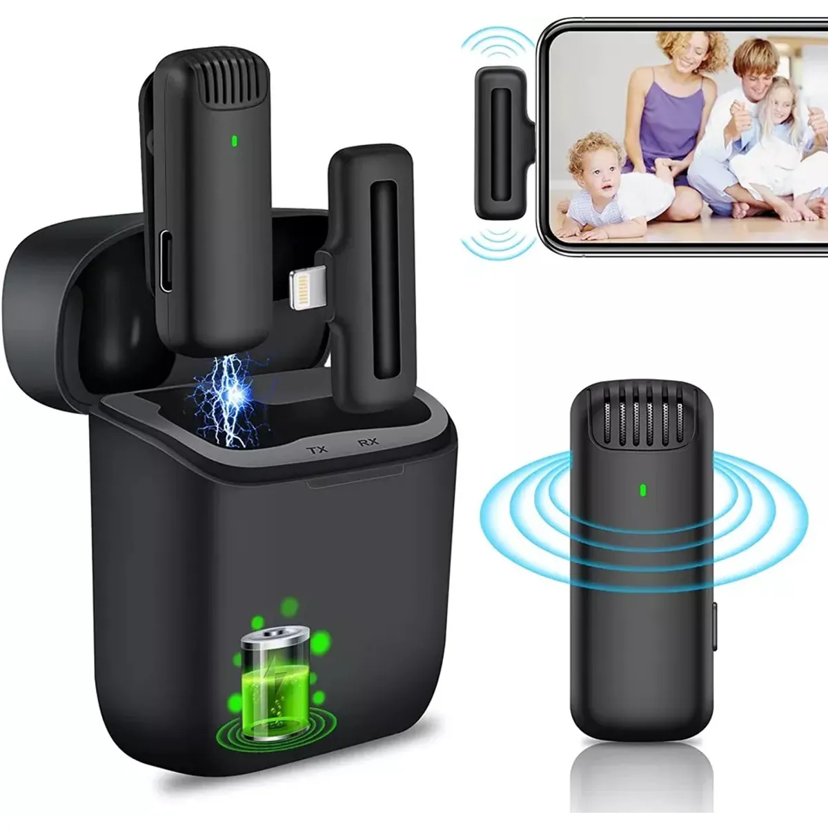 STARTECHOFFICE - Micrófono inalámbrico Solapa Lightning para Iphone Captura Sonido 360°