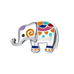 SILVER HEART - Charm Elefante Colorido en Plata Fina 925
