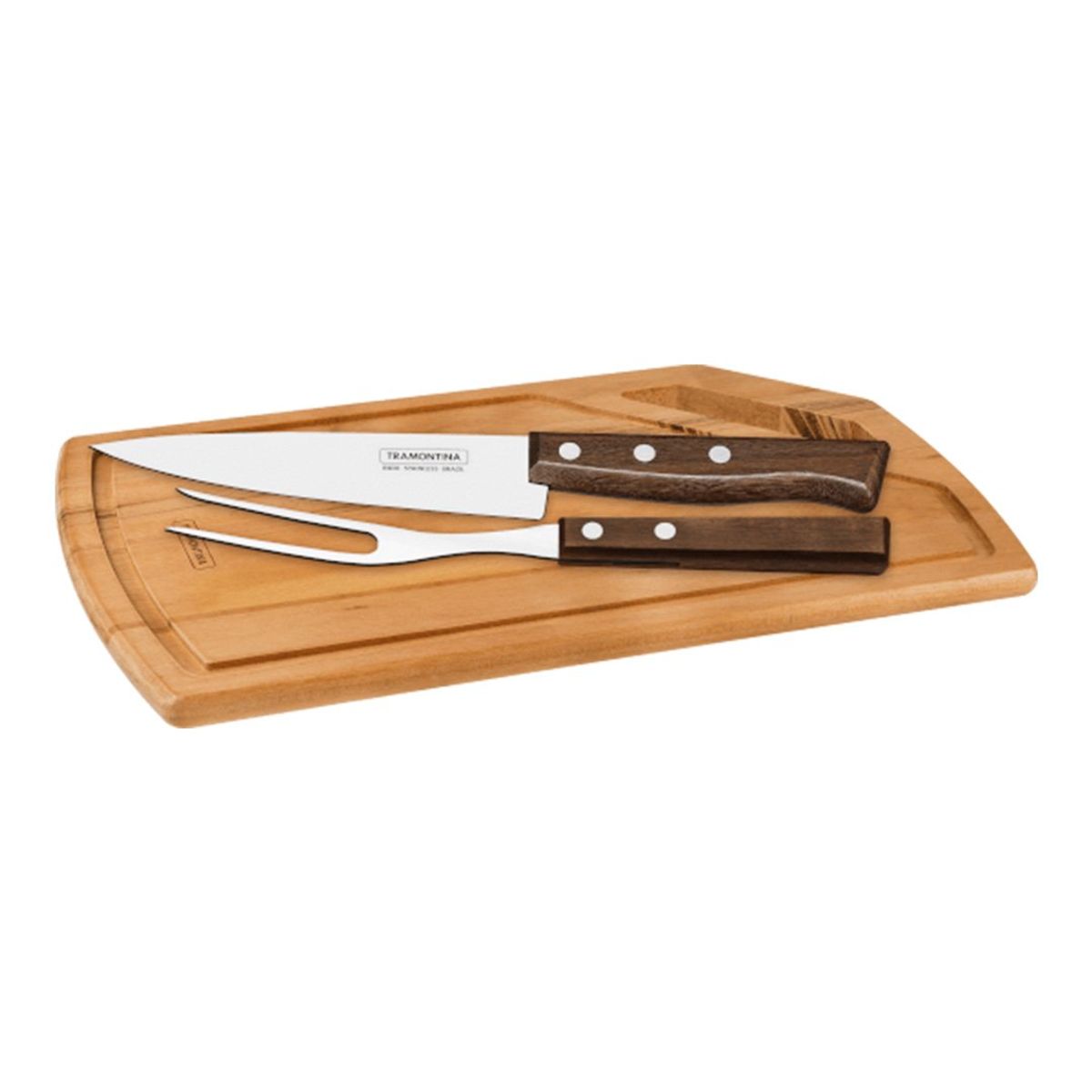 TRAMONTINA - SET PARA ASADO + TABLA TRAMONTINA-MIMBRAL