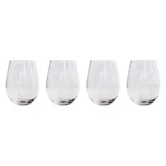 WAYU - VASO SET 4UN REDONDOS VIDRIO WAYU-MIMBRAL