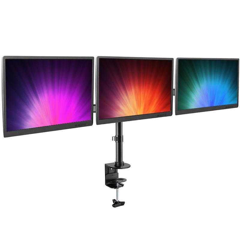 NEWO - Soporte 3 monitores de escritorio hasta 27 pulgadas
