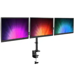 NEWO - Soporte 3 monitores de escritorio hasta 27 pulgadas