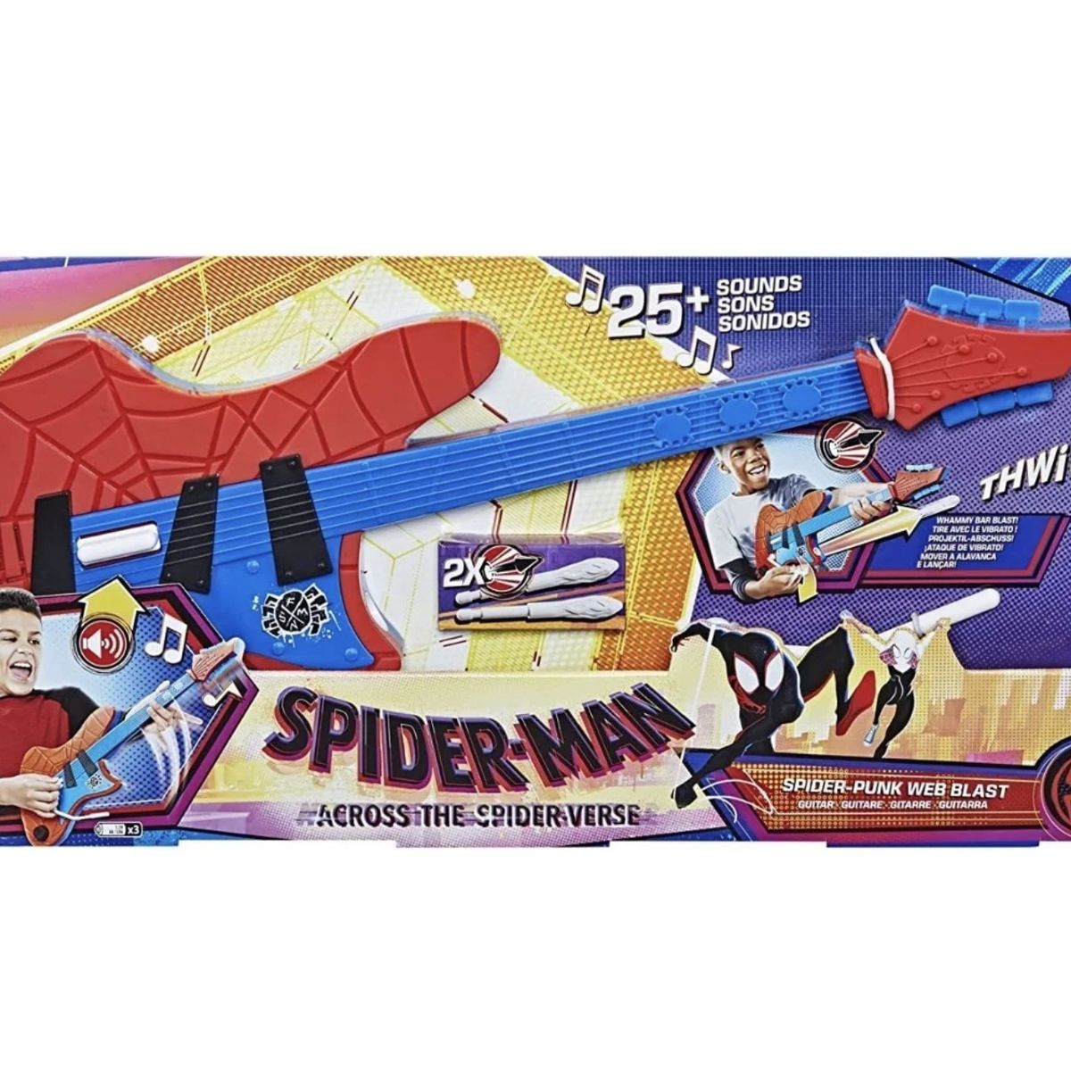 HASBRO - Spiderman Spiderverse Blaster Lanza Dardos Guitar