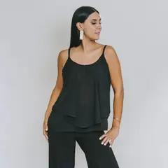 NATALIA SEGUEL - Blusa Cala Larga Negro