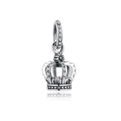SILVER HEART - Charm Corona en Plata Fina 925