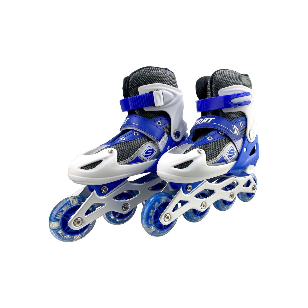 GENERICO - Patines Roller en Linea Niños Azules Talla L