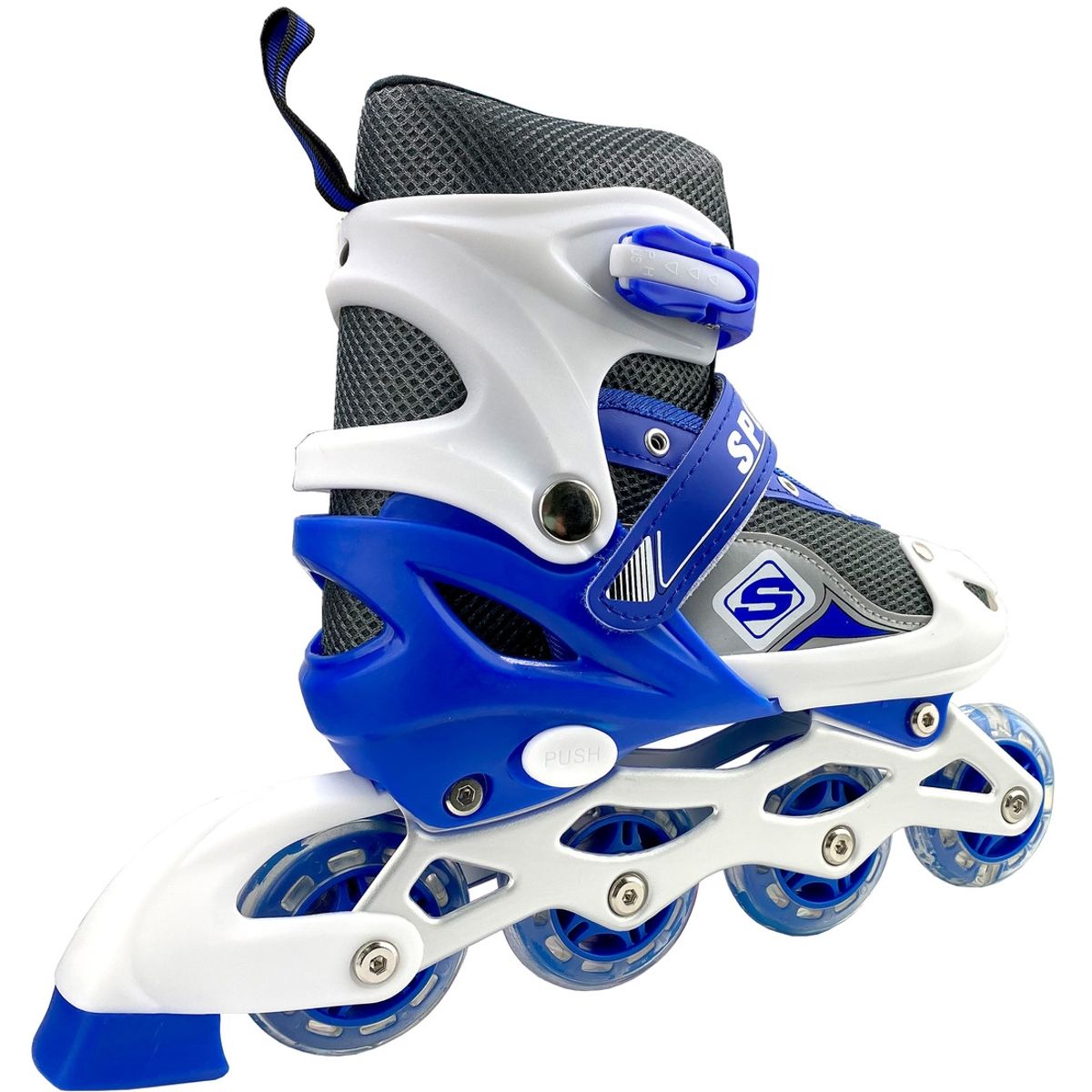 GENERICO - Patines Roller en Linea Niños Azules Talla L
