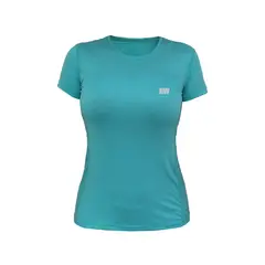 HARDWORK - Polera Dry Fit Hw Manga Corta Mujer Turquesa.-