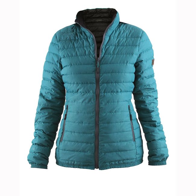 HARDWORK - Parka Pluma Hw Goose Reversible Mujer Negro/Turquesa