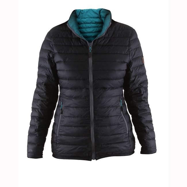 HARDWORK - Parka Pluma Hw Goose Reversible Mujer Negro/Turquesa
