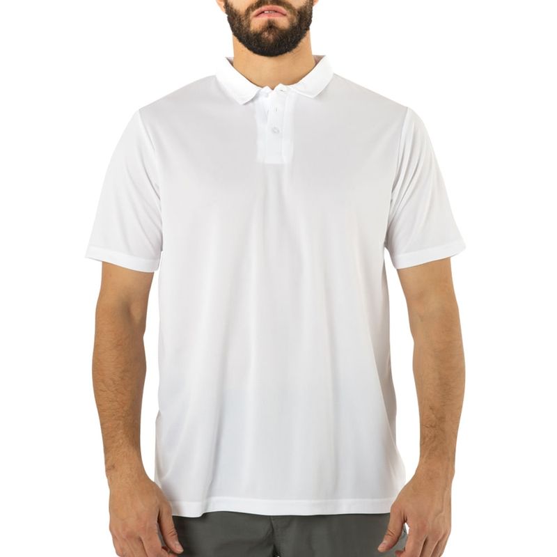 QUEBEC - Polera Cooldry Quebec Manga Corta Blanco