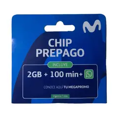 MOVISTAR - Chip 2 Giga + 100 Minutos