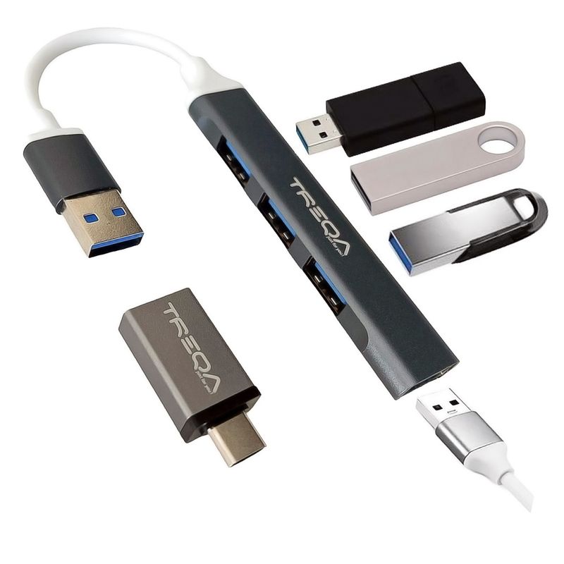 GENERICO - Hub Usb 3.0 Y Tipo C Adaptador Para Mac Windows 5gbps