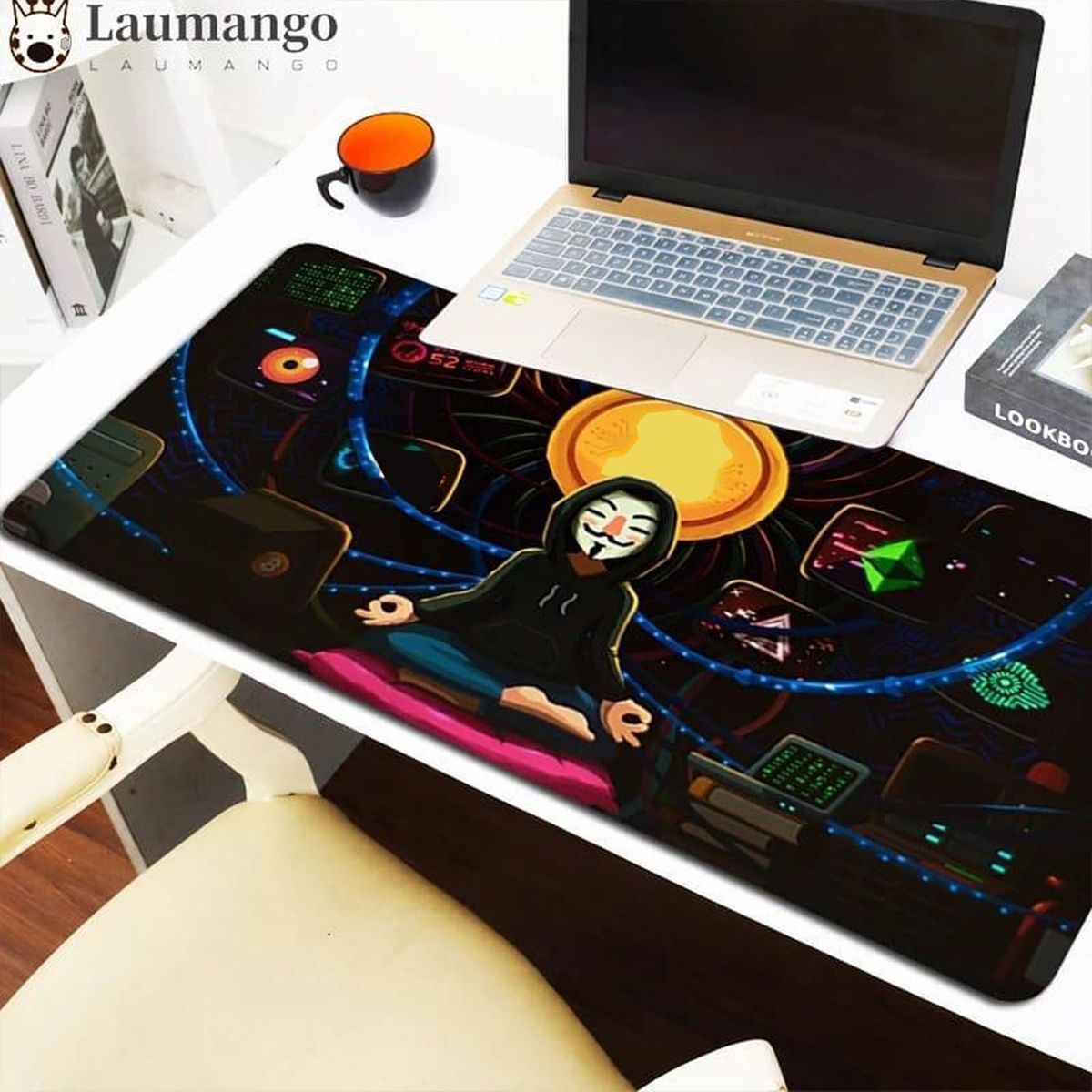 DEFF - Mouse Pad Gamer bit coin gamer 90x40