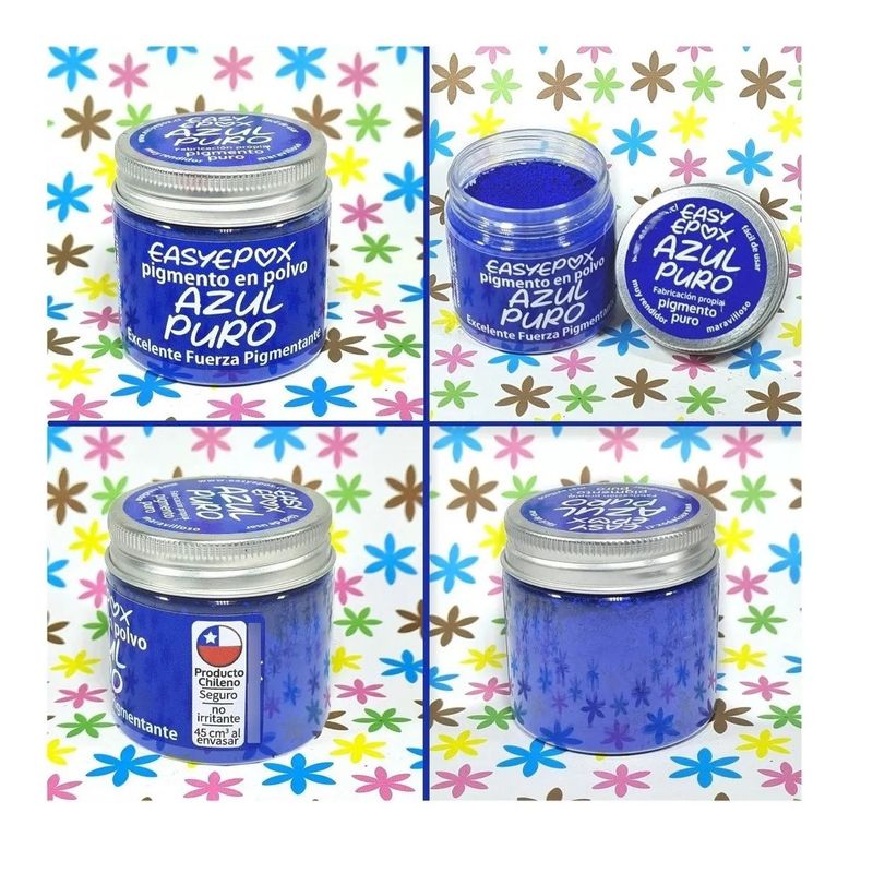 EASY EPOX - Pigmento Azul Puro Resina Epoxica Arte Velas Jabones