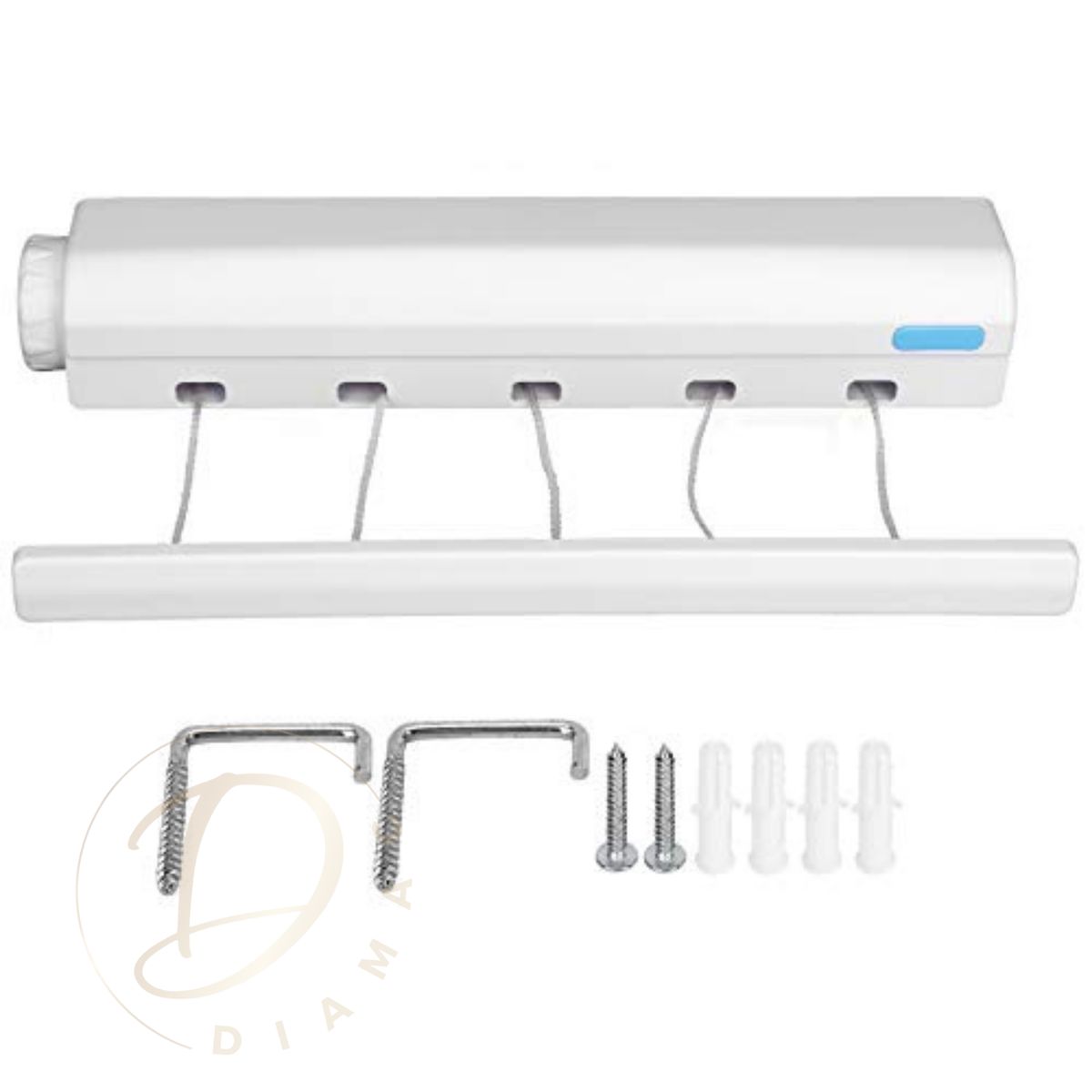 GENERICO - Tendedero de Ropa Retráctil Plegable Pared Interior Exterior