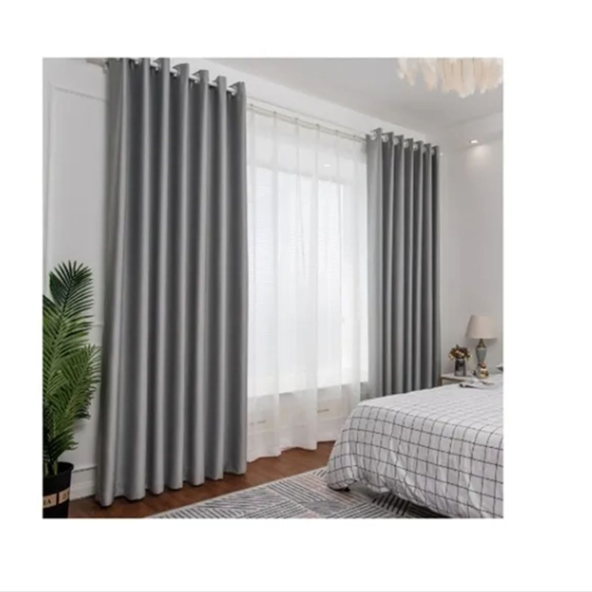 GENERICO - 2 Cortinas Opacas Para Sala De Estar O Habitación 140x240cm.