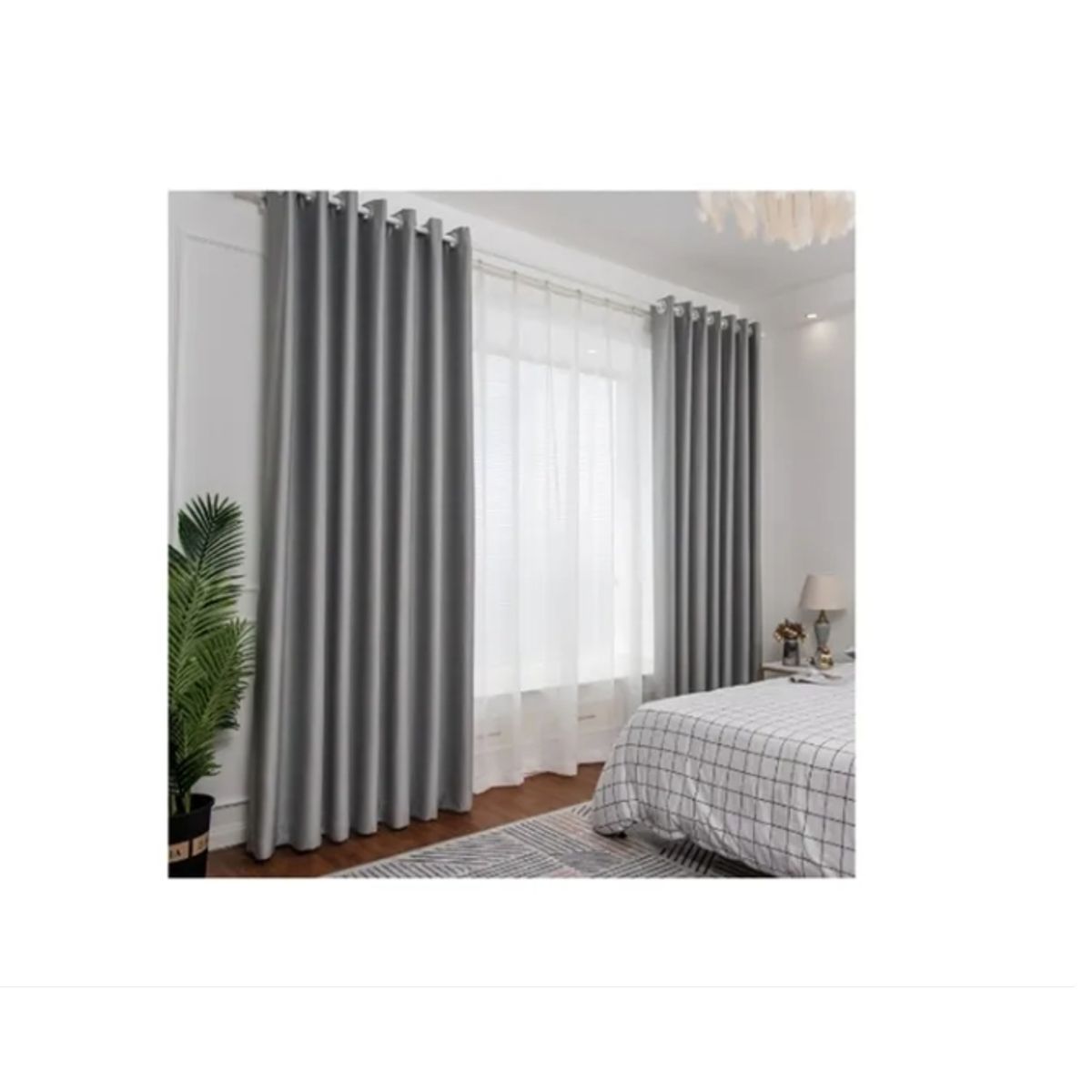 GENERICO - 2 Cortinas Opacas Para Sala De Estar O Habitación 140x240cm.