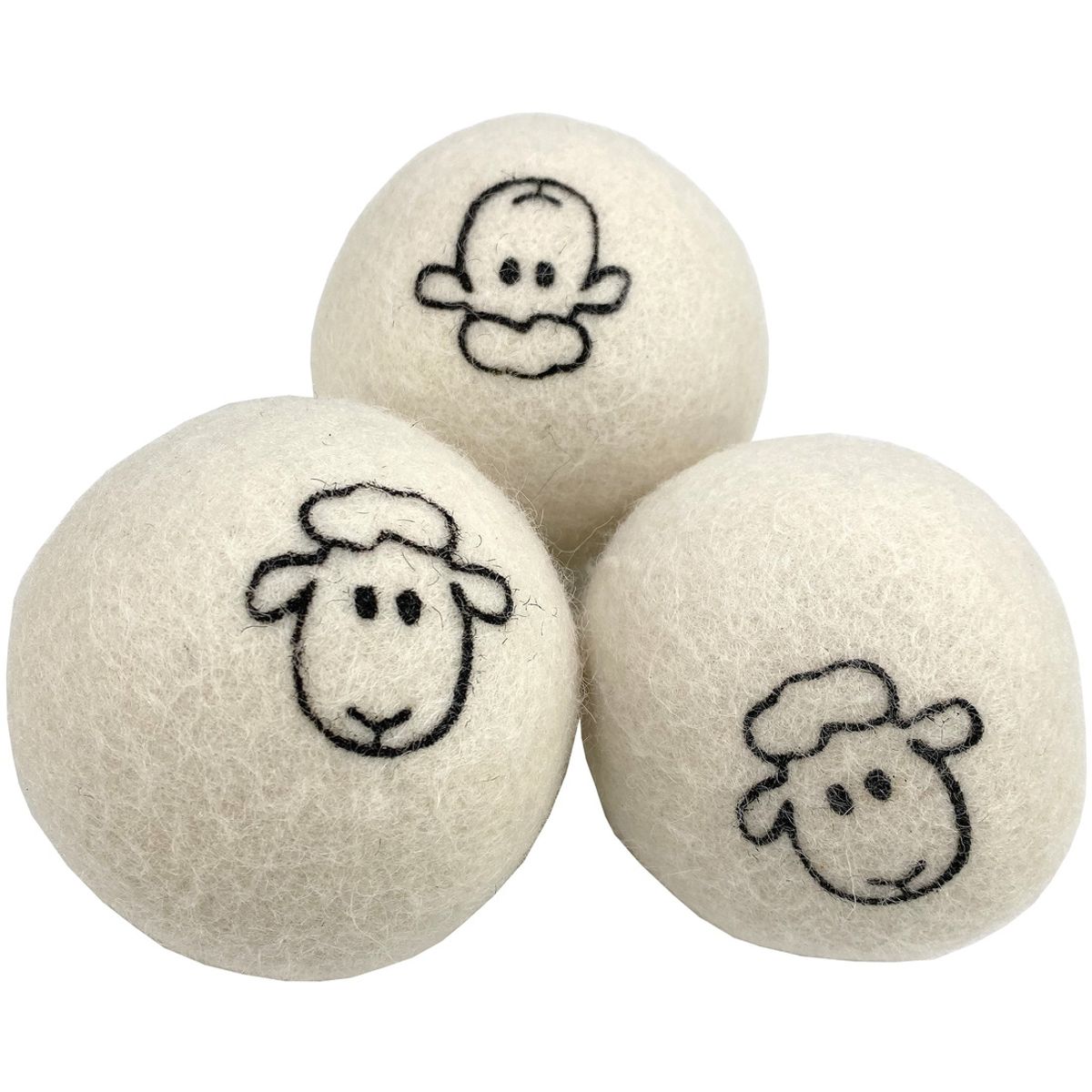 GENERICO - Pack 6 Bolas De Lana Natural Para Lavado Suavizante de Ropa