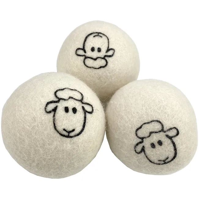 GENERICO - Pack 6 Bolas De Lana Natural Para Lavado Suavizante de Ropa