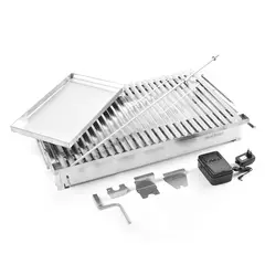 MACBEEF - Parrilla Quincho Inoxidable Plancha y Spiedo