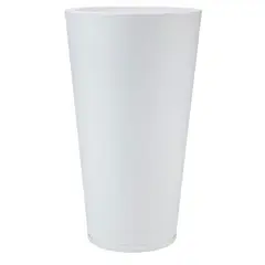 FLORIDIS - MACETERO BLANCO GENEBRA 80CM ALTO CON PLATO