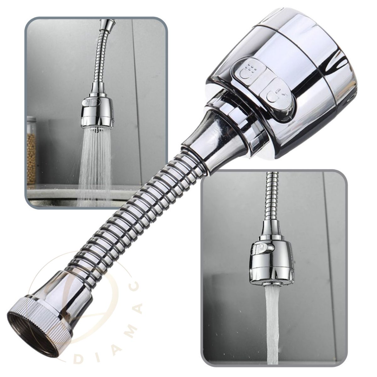 GENERICO - Extensor Flexible para Grifo 360° Ahorrador de Agua