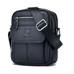 GENERICO - Bolso Bandolera Hombre Cuero Genuino Bull Captain Mod Deev