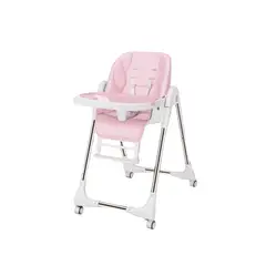 LUBABYCAS - Silla De Comer Multiposiciones Plegable Rosada