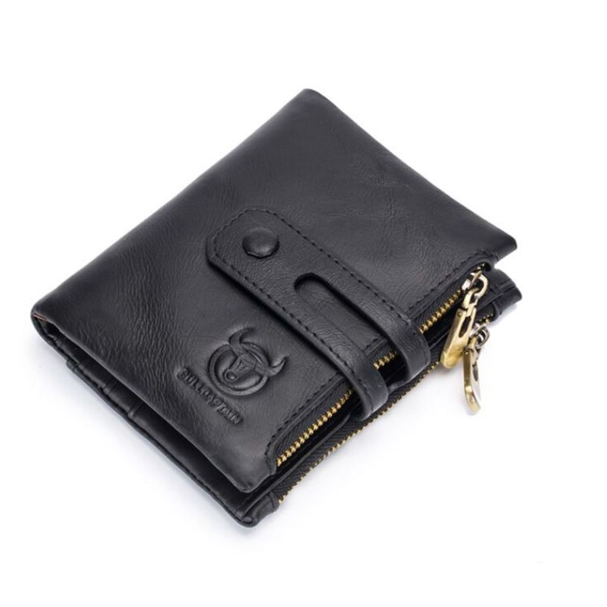 GENERICO - Billetera Hombre Cuero Genuino Lujo Bull Captain Mod Beast