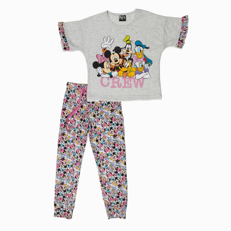 DISNEY - Pijama Niña Mickey Crew Blanco Disney