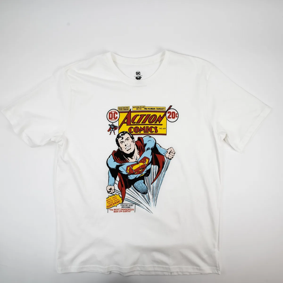 DC COMICS - Polera Superman Old Power Blanco Dc Comics